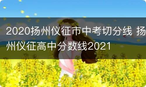 2020扬州仪征市中考切分线 扬州仪征高中分数线2021