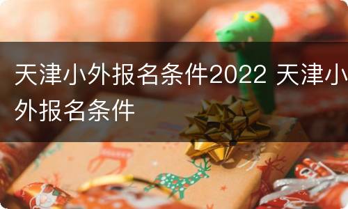 天津小外报名条件2022 天津小外报名条件