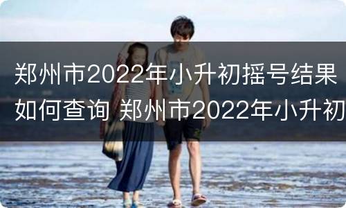 郑州市2022年小升初摇号结果如何查询 郑州市2022年小升初摇号结果如何查询呢