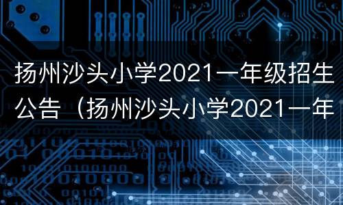 扬州沙头小学2021一年级招生公告（扬州沙头小学2021一年级招生公告表）