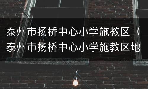 泰州市扬桥中心小学施教区（泰州市扬桥中心小学施教区地址）