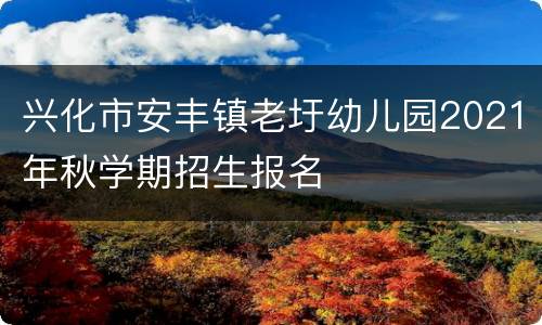 兴化市安丰镇老圩幼儿园2021年秋学期招生报名