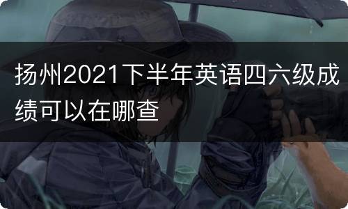 扬州2021下半年英语四六级成绩可以在哪查