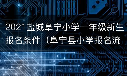 2021盐城阜宁小学一年级新生报名条件（阜宁县小学报名流程）